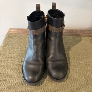 Michael Kors Black and Brown Heeled Boots